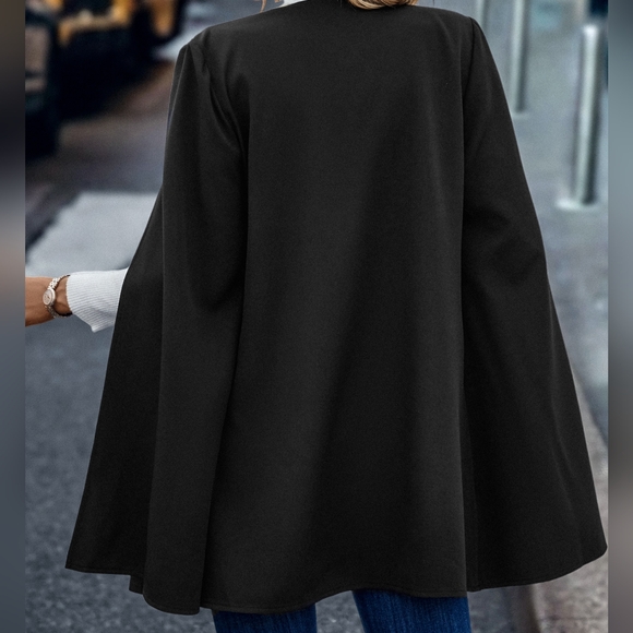 Open Front Cape Blazer - Picture 4 of 4